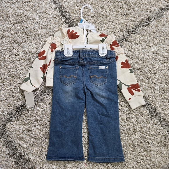 NWT 7 For All Mankind Sweater and Jeans Outfit Set Size 24M - Picture 5 of 5